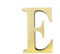 Calcomanía de latón Macizo de 1.7 Pulgadas, Letras inglesas, Adorno de Letras del Alfabeto de Metal, Letras y números autoadhesivos de Pared, señalización de dirección de casa, números de Puerta