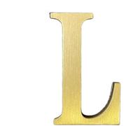 Calcomanía de latón Macizo de 1.7 Pulgadas, Letras inglesas, Adorno de Letras del Alfabeto de Metal, Letras y números autoadhesivos de Pared, señalización de dirección de casa, números de Puerta