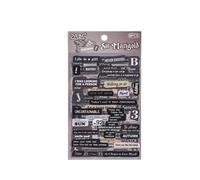 Calcomanía de letras de PET retro, impermeable, 6 hojas/pieza para diario creativo, álbumes de recortes y manualidades, calcomanía decorativa