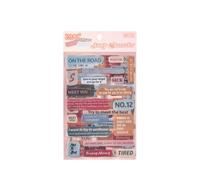 Calcomanía de letras de PET retro, impermeable, 6 hojas/pieza para diario creativo, álbumes de recortes y manualidades, calcomanía decorativa