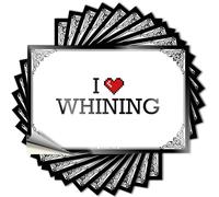 Calcomanía de letras personalizada, con texto en inglés "Emo Door I Love Whininging", con cita divertida para niños (6 x 9 cm)