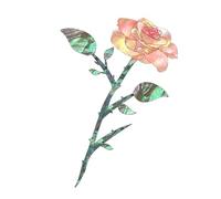 Calcomanía De Magnolia Rosa - Adhesivo Con Incrustaciones De Guitarra, Decoración De Instrumentos Musicales Extraíble, Diseño Autoadhesivo Duradero, Adhesivo Para Cabezal De Guitarra De Fácil Aplicaci