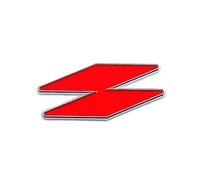 Calcomanía de metal con emblema RS de diamante para coche, calcomanía de metal para panel de hojas, etiqueta trasera lateral (rojo y plateado)