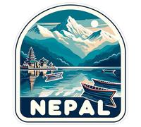 Calcomanía de Nepal para senderismo, aventura, vinilo, pequeña, impermeable, para botella de agua, taza, pasaporte, libro de recortes, cuaderno, portátil, vaso, monopatín, computadora, teléfono,