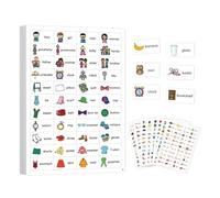 Calcomanía de palabras en inglés, etiquetas adhesivas de vocabulario, ayuda para enseñar idiomas, para niños, preescolares, aula, aprendizaje en casa, calcomanías interactivas de aprendizaje