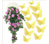 Calcomanía de pared 3D de metal dorado con diseño de mariposa, 60 unidades, 3 tamaños, para decoración de tartas de fiesta, decoración de regalo de flores, calcomanías de pared extraíbles para