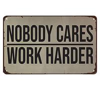 Calcomanía de pared "A nadie le importa trabajar más duro". Ideas de decoración de gimnasios, ideas de diseño de gimnasios, ideas para gimnasios en casa, letrero de pared para la oficina. Póster metá