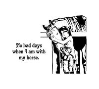 Calcomanía de pared con frases de caballos, decoración del hogar, sala de estar, vinilos con frases inspiradoras familiares, habitación infantil-S-33x42cm-Black