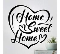 Calcomanía de pared con texto en inglés "Home Sweet Home" para sala de estar, decoración de cocina, dormitorio, citas de bienvenida, transferencias extraíbles, bricolaje, pasillo, escritura de vinilo,