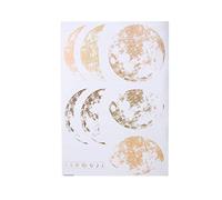 Calcomanía de pared de fases lunares, decoración de fases lunares, fases lunares doradas, calcomanías modernas, calcomanía de pared con luna, calcomanía de pared con fases de la luna, calcomanía de fo