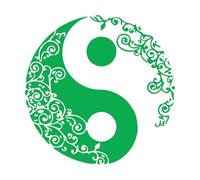 Calcomanía de pared de Mandala Yin Yang Yoga Studio, pegatina de pared de vinilo bohemio, decoración del hogar bohemio, papel tapiz artístico para dormitorio, autoadhesivo pequeño - 30x30cm