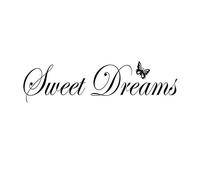 Calcomanía de pared SNOMEL Sweet Dreams (72cm x 20cm), pegatinas de pared de vinilo sobre la puerta para el dormitorio, gimnasio, salón de clases, Art Wall Stickers para motivación e inspiración