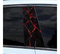 Calcomanía de patrón de grietas 3D impermeable para el exterior del vehículo para el pilar B de la puerta del automóvil, adecuado para personalización y protección del automóvil (F)