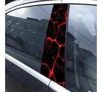 Calcomanía de patrón de grietas 3D impermeable para el exterior del vehículo para el pilar B de la puerta del automóvil, adecuado para personalización y protección del automóvil (B)