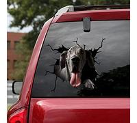 Calcomanía de perro 3D para coche, diseño de grieta de gran danés, decoración para ventanas de coche, calcomanías de parachoques, calcomanías de refrigerador, calcomanías de inodoro