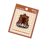 Calcomanía de poliéster con diseño de animales, para proyectos escolares, decoración del hogar, arte bordado para niños