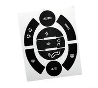 Calcomanía de reparación de botón de control de clima de CA para coche, calcomanía 308 3008 5008 para restauración de botones interiores con letras blancas negras