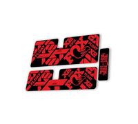 Calcomanía de repuesto para amortiguador trasero compatible con Fox X2 Performance Elite serie 2021, color rojo (brillante)