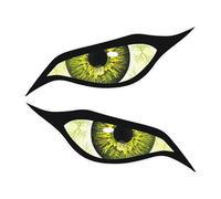 Calcomanía de seguridad para coche con ojos enojados, advertencia de seguridad para conducción nocturna de miedo, resistente al agua, precaución para parachoques