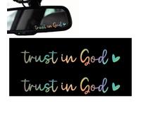 Calcomanía de vidrio retrovisor | Calcomanías para ventana de vehículos, calcomanías de confianza en Dios, decoración de coche, calcomanías, accesorios de vidrio retrovisor para hombres, mujeres