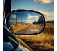 Calcomanía de vinilo con cita inspiradora de la vida en la autopista para espejo retrovisor de 1.8 pulgadas (blanco)