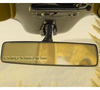 Calcomanía de vinilo con cita inspiradora Go Confidently in The Direction of Your Dreams para espejo retrovisor de 1.8 pulgadas (negro)