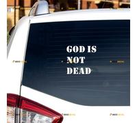 Calcomanía de vinilo con cruz de Jesús con texto en inglés "God's Not Dead God is Not Dead God is Not Dead", paquete de 2 unidades, color blanco de 5 pulgadas, para coche, barco, laptop, taza, sin
