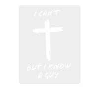 Calcomanía de vinilo con texto en inglés "I Can't But I Know A Guy Christian Cross para ventana de coche, para SUV, camiones religiosos Si Z7I4 Christ Laptop