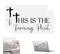 Calcomanía de vinilo con texto en inglés «This is The Turning Point» de Charlie Kirk, calcomanía de cruz de Jesús, Charlie Kirk True American Hero Patriot Legend, calcomanías para parachoques de coche