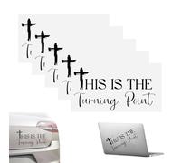 Calcomanía de vinilo con texto en inglés «This is The Turning Point» de Charlie Kirk, calcomanía de cruz de Jesús, Charlie Kirk True American Hero Patriot Legend, calcomanías para parachoques de coche