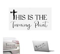 Calcomanía de vinilo con texto en inglés «This is The Turning Point» de Charlie Kirk, calcomanía de cruz de Jesús, Charlie Kirk True American Hero Patriot Legend, calcomanías para parachoques de coche
