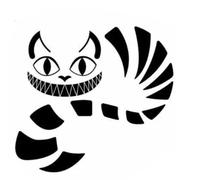 Calcomanía De Vinilo De Gato De Cheshire De Alicia En El País De Las Maravillas Pegatinas Decorativas De Dibujos Animados De De Estilo De Coche 16,5 * 15,3 CM