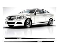 CalcomaníA De Vinilo del Coche para Benz Classe C W204 C63 coupé S204 AMG,calcomanías Deportivas de Carreras, calcomanías universales de Vinilo a Rayas,White