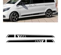 CalcomaníA De Vinilo del Coche para Benz Vito Classe V Viano W447 V260 W639 W638,calcomanías Deportivas de Carreras, calcomanías universales de Vinilo a Rayas,White