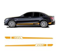 CalcomaníA De Vinilo del Coche para Mercedes Benz Classe C W205 C180 C200 C300 C350 C63 C43 AMG,calcomanías Deportivas de Carreras, calcomanías universales de Vinilo a Rayas,Yellow