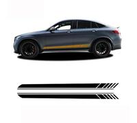 CalcomaníA De Vinilo del Coche para Mercedes Benz Classe GLC Coupé C253 X253 GLC200 GLC250 GLC43 GLC63,calcomanías Deportivas de Carreras, calcomanías universales de Vinilo a Rayas,White