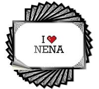 Calcomanía de vinilo extraíble con frase en inglés "I Love Nena" para decoración de baño (12 x 18 cm)