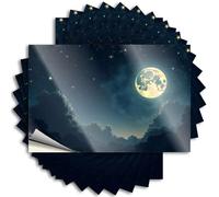 Calcomanía de vinilo extraíble con texto en inglés "A Full Moon Shines Brightly in The Night Sky Book" (6 x 9 cm)