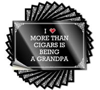 Calcomanía de vinilo impermeable para decoración de piscina con texto en inglés "I Love More Than Cigars is Being A Grandpa" (8 x 12 cm)