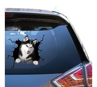Calcomanía de vinilo para coche, diseño de Husky siberiano, regalos para niñas, chistes divertidos, calcomanías 3D para mamá