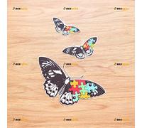 Calcomanía de vinilo para concienciación sobre el autismo con mariposas voladoras, juego de 3 reflectantes, para coche, barco, portátil