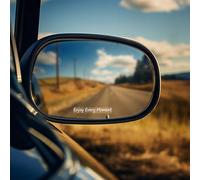 Calcomanía de vinilo para espejo retrovisor con cita inspiradora y motivacional "Enjoy Every Moment", 1.8 pulgadas (blanco)