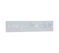 Calcomanía de vinilo para espejo retrovisor de coche, con texto en inglés "I Love You Drive Safe & Trust in God", calcomanía de vinilo para espejo retrovisor de afirmación, decoración de coche para