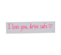 Calcomanía de vinilo para espejo retrovisor de coche, con texto en inglés "I Love You Drive Safe & Trust in God", calcomanía de vinilo para espejo retrovisor de afirmación, decoración de coche para