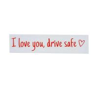 Calcomanía de vinilo para espejo retrovisor de coche, con texto en inglés "I Love You Drive Safe & Trust in God", calcomanía de vinilo para espejo retrovisor de afirmación, decoración de coche para