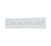 Calcomanía de vinilo para espejo retrovisor de coche, con texto en inglés "I Love You Drive Safe & Trust in God", calcomanía de vinilo para espejo retrovisor de afirmación, decoración de coche para