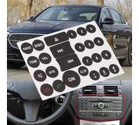 Calcomanía de vinilo para reparación de botones de audio para Mercedes Serie E GLK Serie W Coches 2007 a 2014 modelos años
