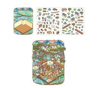 Calcomanía decorativa de hadas serie cuento paisaje escena 3D suministros de diario niño decoración hadas serie cuento paisaje escena infantil