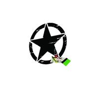 Calcomanía desgastada para capó con forma de estrella de Oscar Mike Freedom Edition que se adapta a Wrangler y todos los demás modelos 4x4 Ajuste