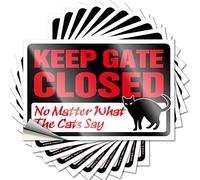 Calcomanía divertida para mantener la puerta cerrada sin importar lo que digan los gatos, 10 calcomanías divertidas para camiones (8 x 12 cm)